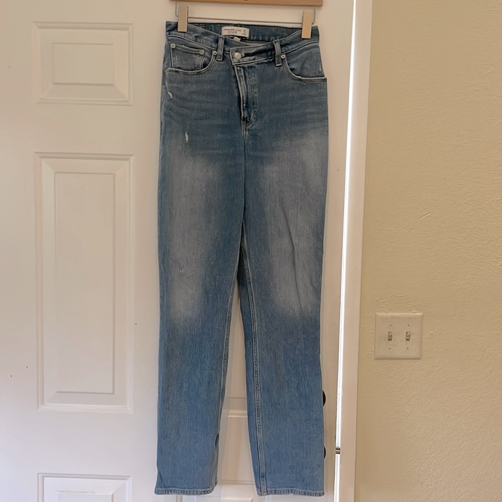 Abercrombie curve love jeans with cross waist